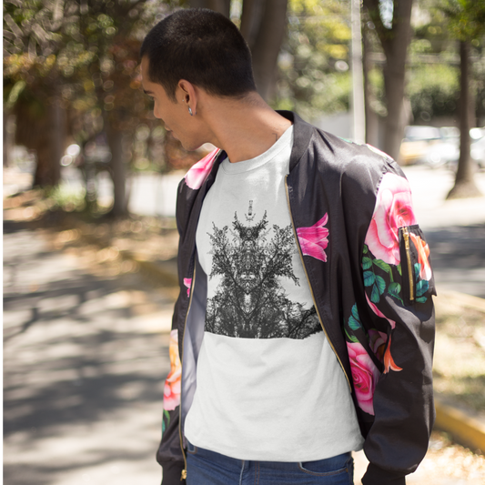 organic cotton t-shirt with amazing design on front