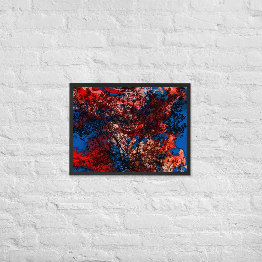 Abstract imagination art wall. Premium framed photo paper poster.