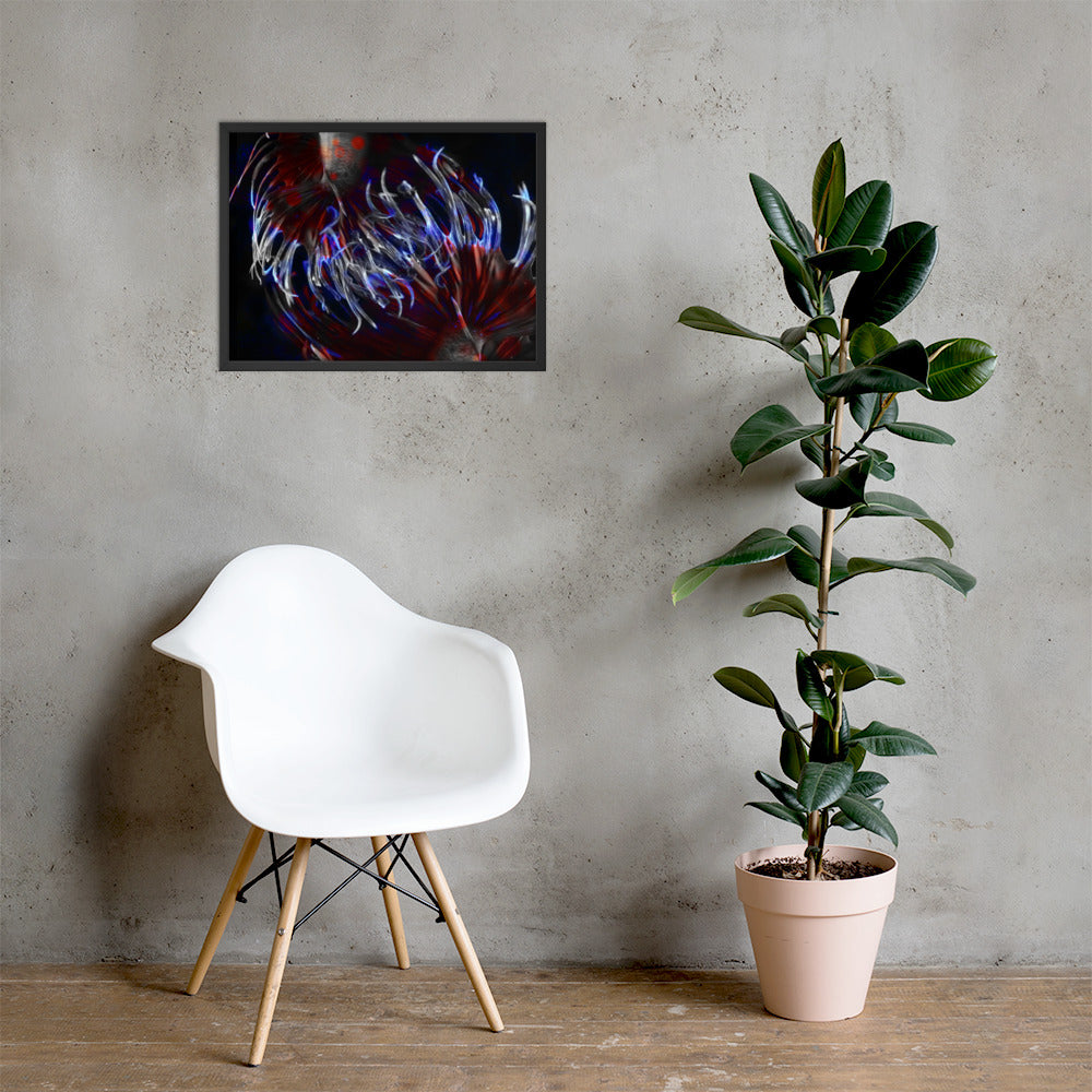 Because every fish wants to be a shark. Premium framed art print.