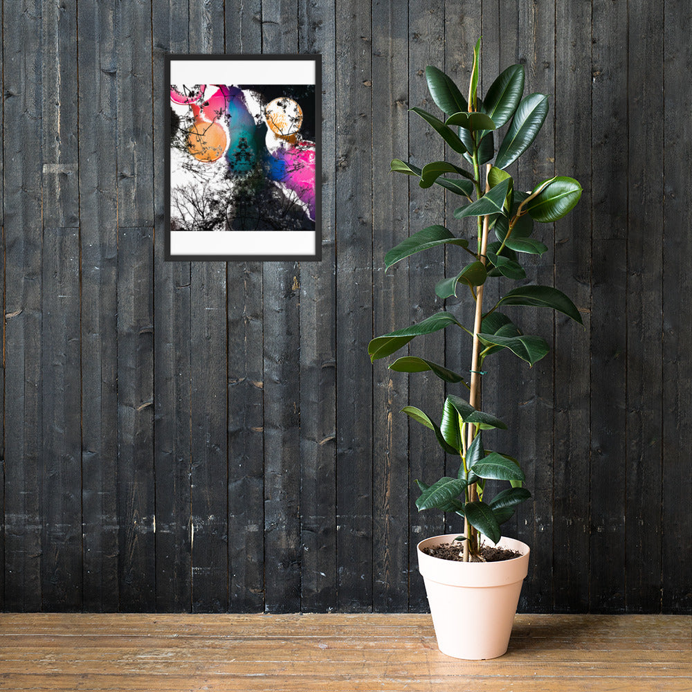 Abstract art wall premium Framed photo paper poster