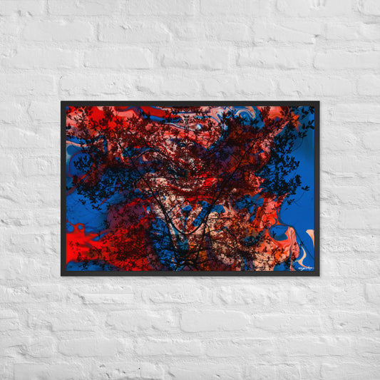 Abstract imagination art wall. Premium framed photo paper poster.