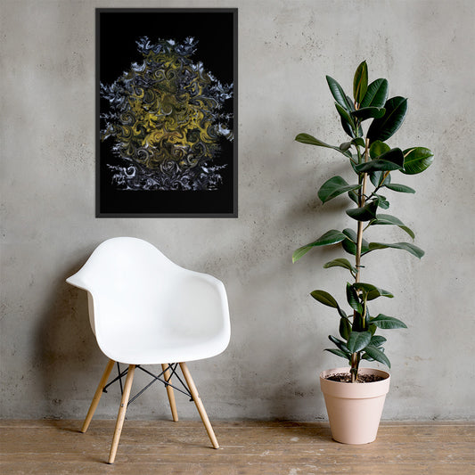 Tree abstract art wall. Premium Framed photo paper poster.
