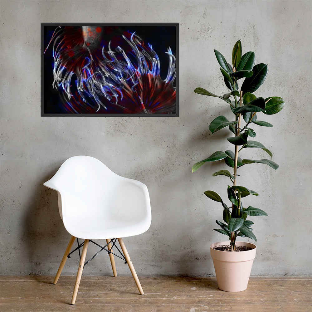Because every fish wants to be a shark. Premium framed art print.