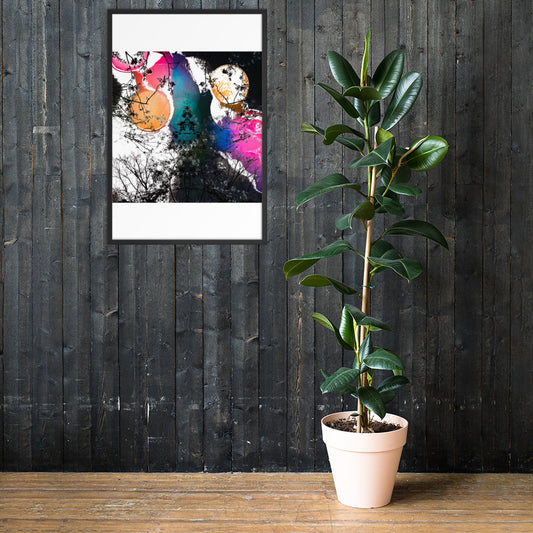 Abstract art wall premium Framed photo paper poster