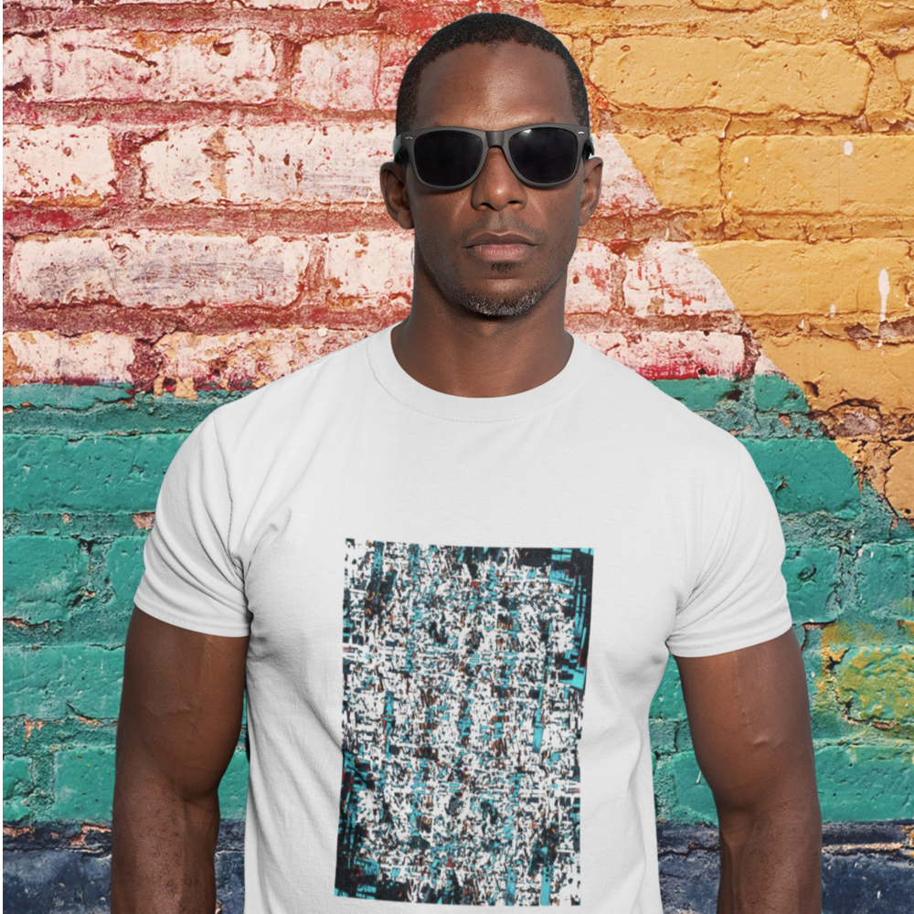 Blue Graphic organic cotton t-shirt for men