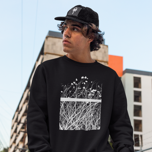 Outside the fence. Men eco sweatshirt.